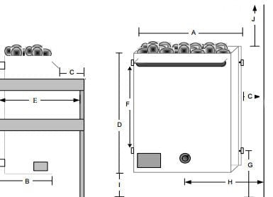 Scandia Part # SN-HG-8-PB-FLUE Flue cap for 280 gas sauna heater