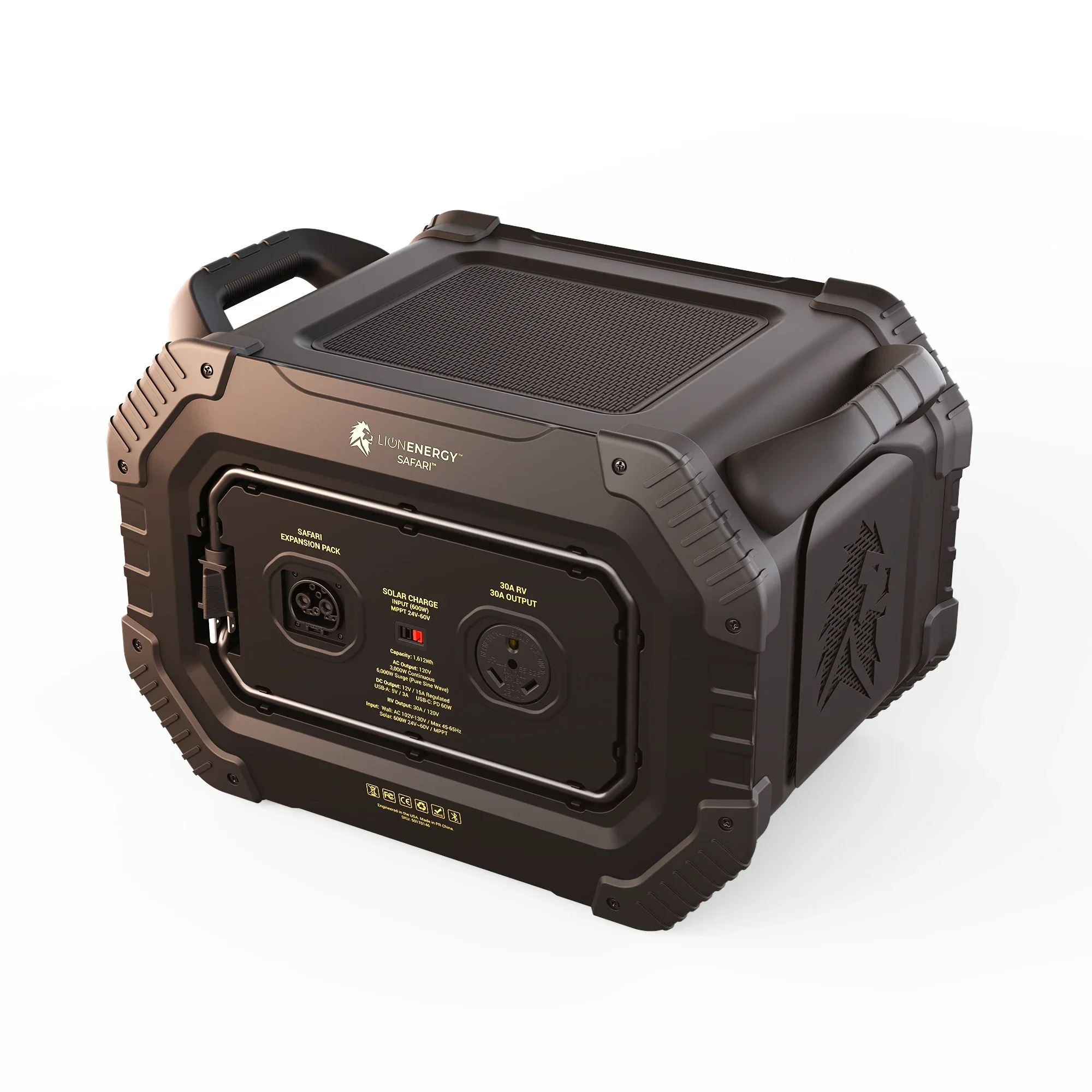 Lion Energy Safari™ Portable Power Station | 3,000W Output - 1,612Wh Capacity | Solar Generator