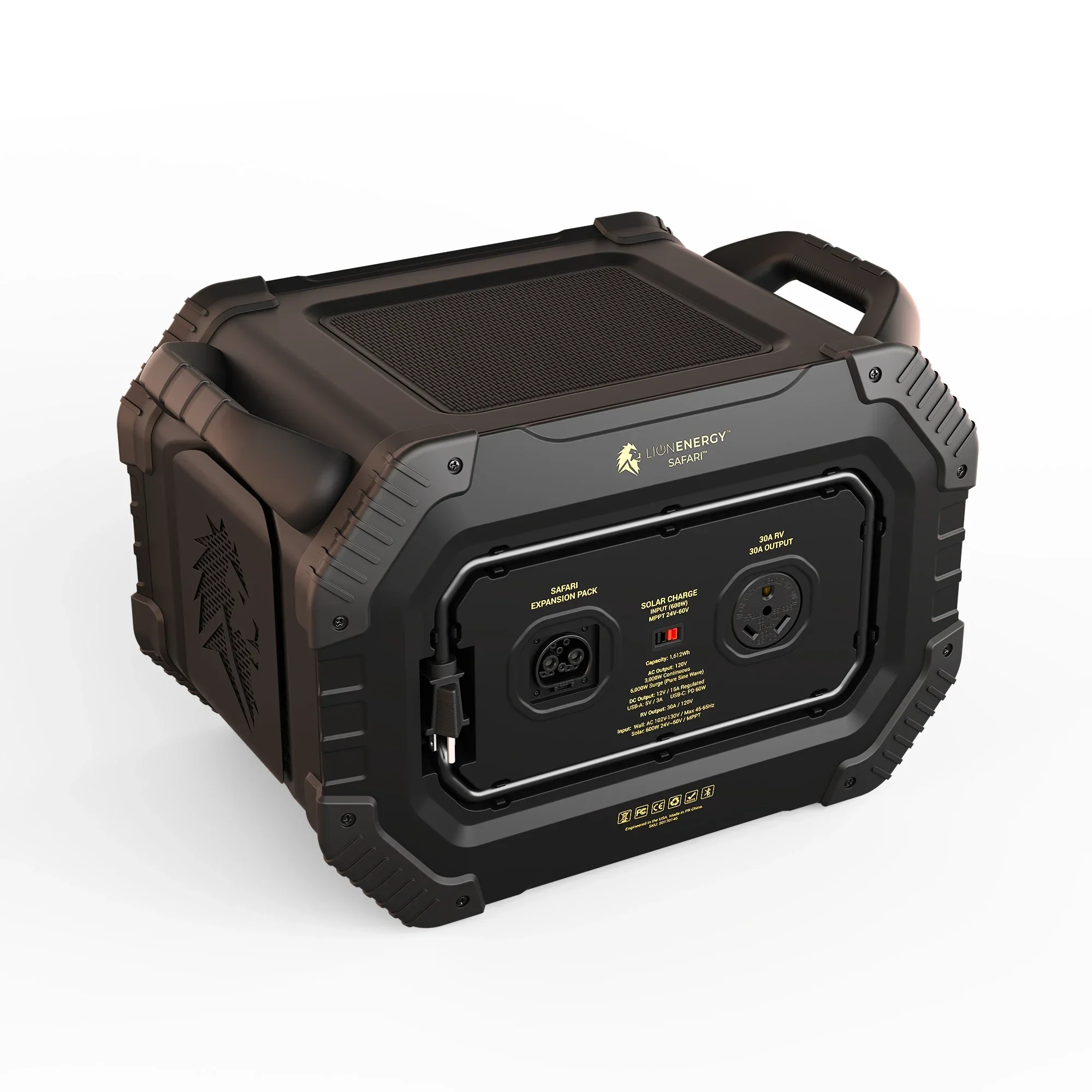 Lion Energy Safari™ Portable Power Station | 3,000W Output - 1,612Wh Capacity | Solar Generator