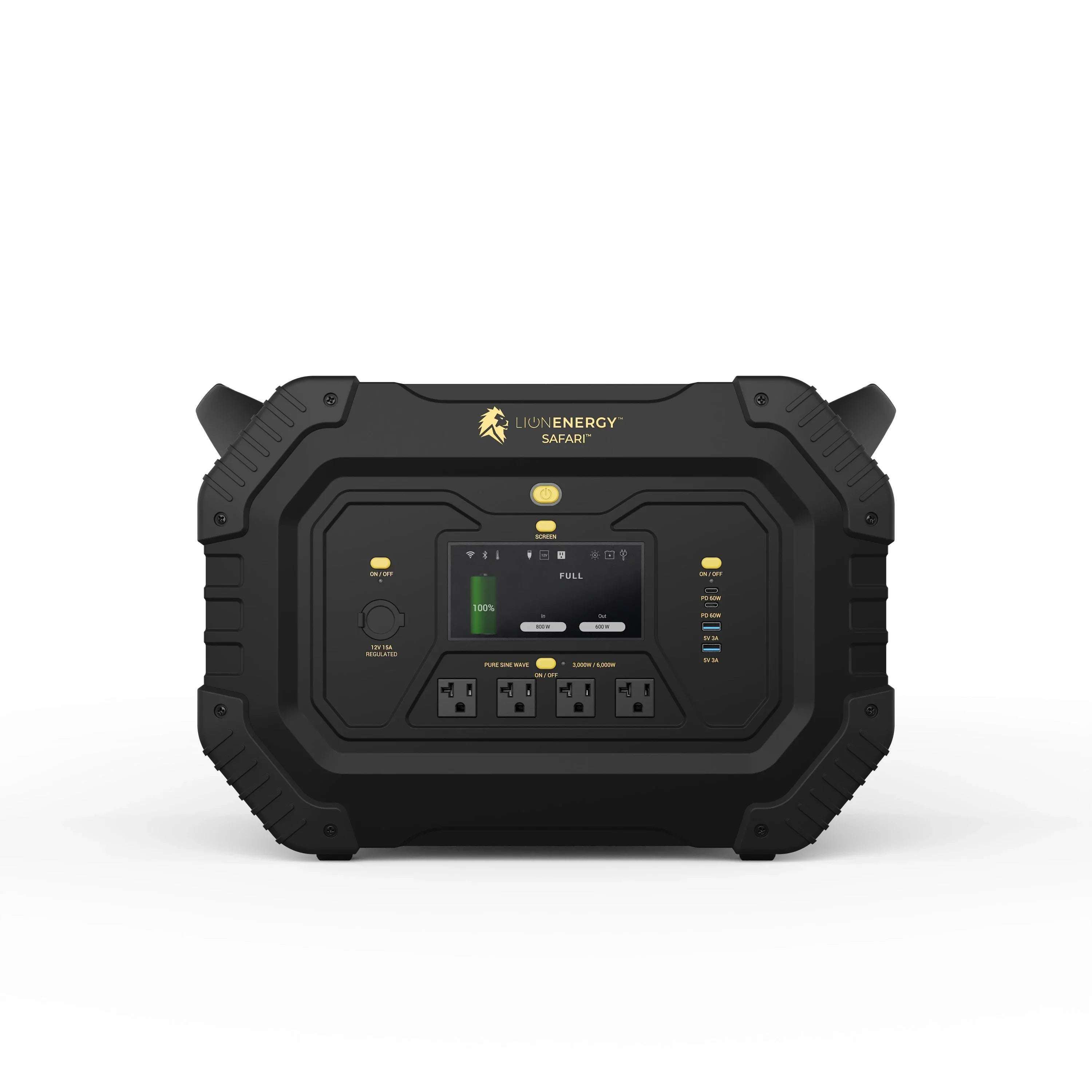 Lion Energy Safari™ Portable Power Station | 3,000W Output - 1,612Wh Capacity | Solar Generator