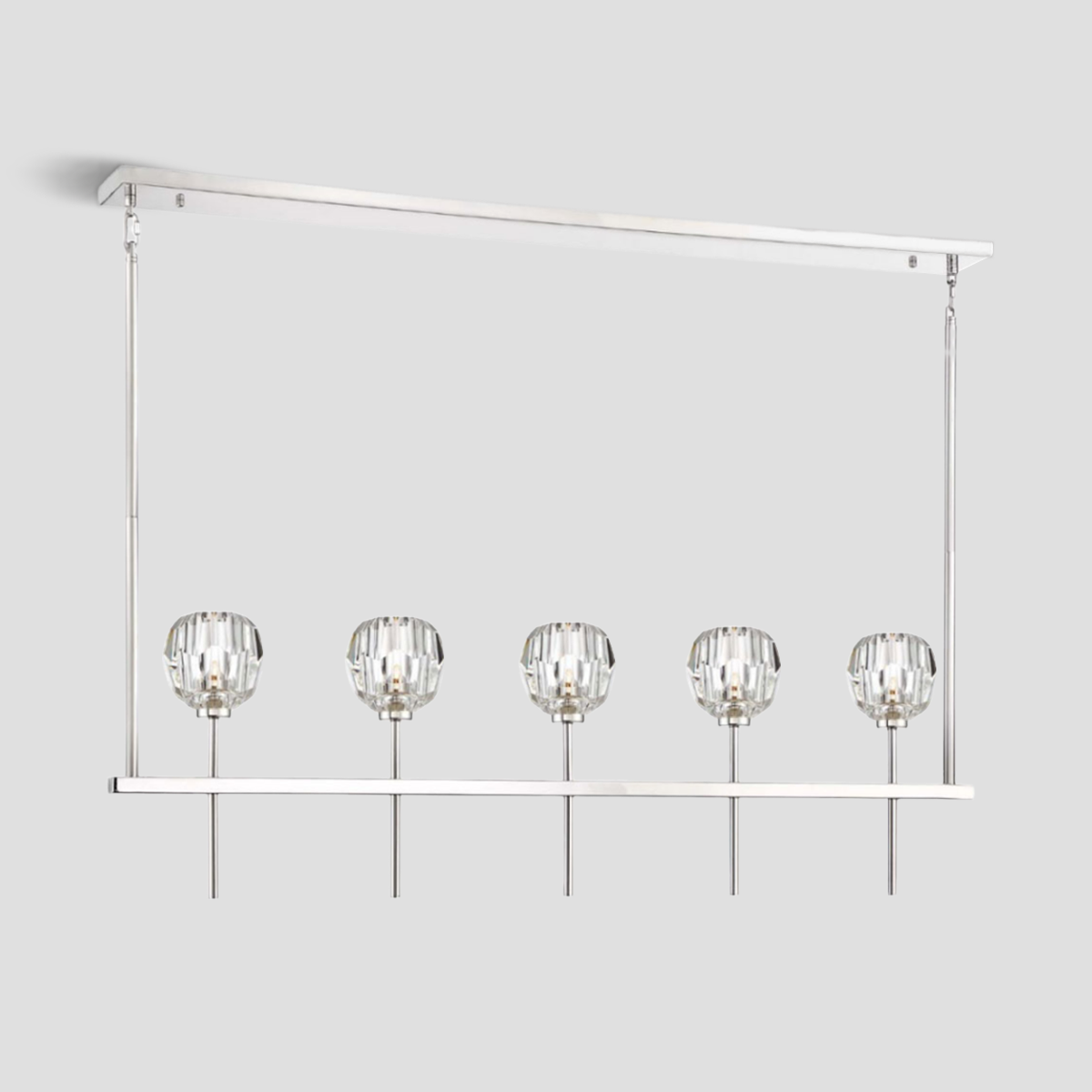 Mitchell Clear Glass Linear Chandelier