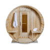 Canadian Timber Tranquility Barrel Sauna (6 Person) Saunas Dundalk LeisureCraft White Cedar Harvia KIP 6KW Electric Heater ($840.00) Yes (+$260.00)