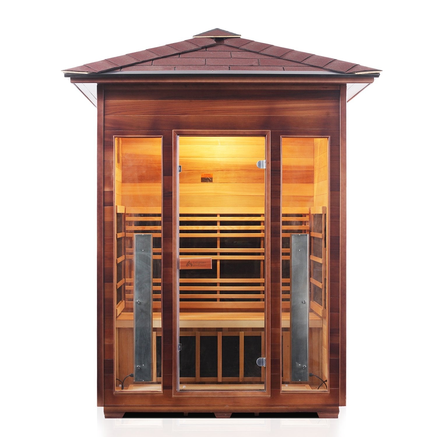 Rustic Full Spectrum Infrared Sauna (3 Person) Saunas Enlighten Sauna Slope None