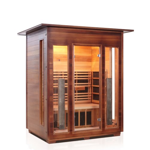 Rustic Full Spectrum Infrared Sauna (3 Person) Saunas Enlighten Sauna