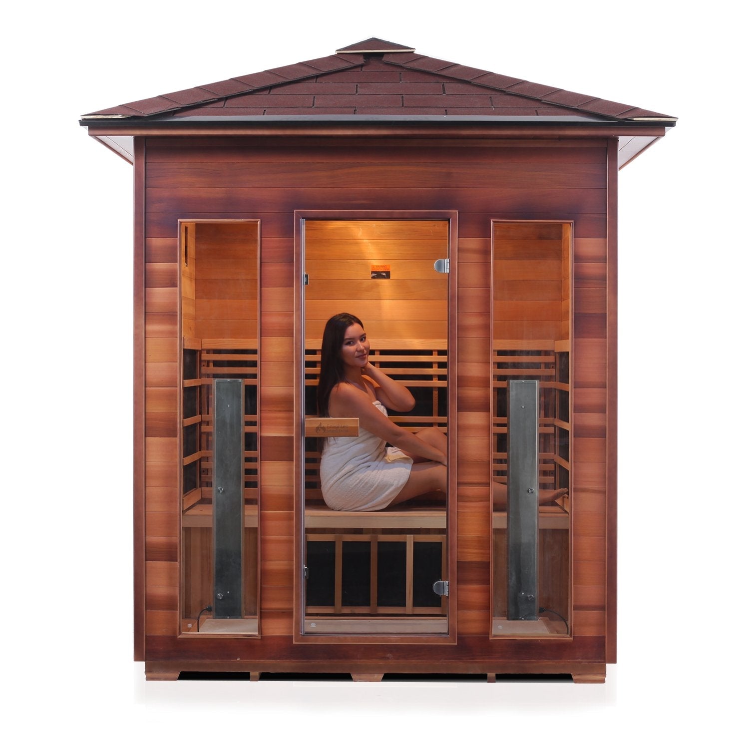 Rustic Full Spectrum Infrared Sauna (4 Person) Saunas Enlighten Sauna Peak None