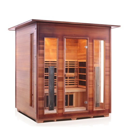 Rustic Full Spectrum Infrared Sauna (4 Person) Saunas Enlighten Sauna