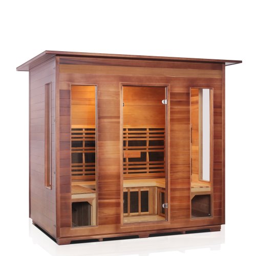 Rustic Full Spectrum Infrared Sauna (5 Person) Saunas Enlighten Sauna