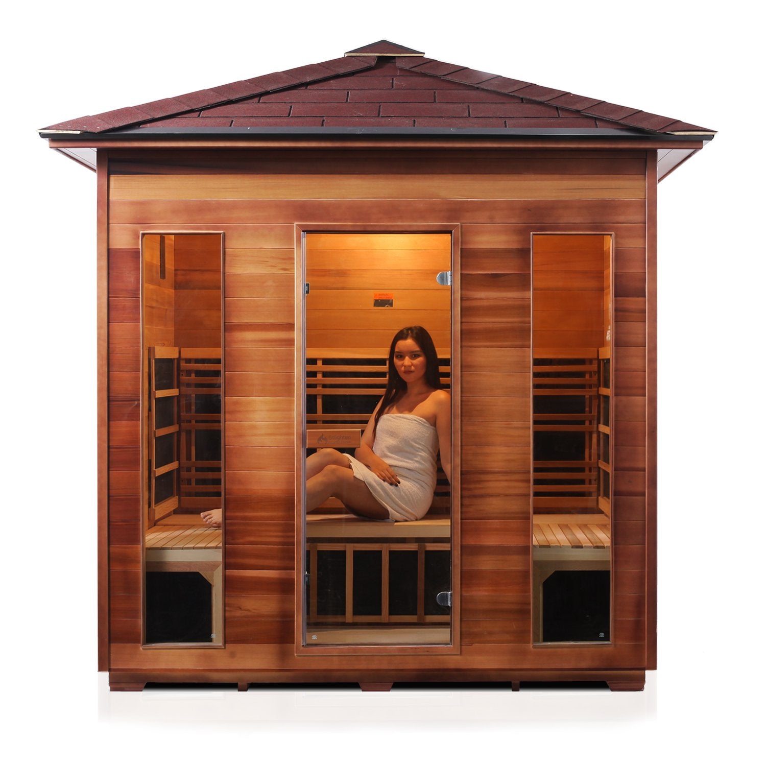 Rustic Full Spectrum Infrared Sauna (5 Person) Saunas Enlighten Sauna Peak None