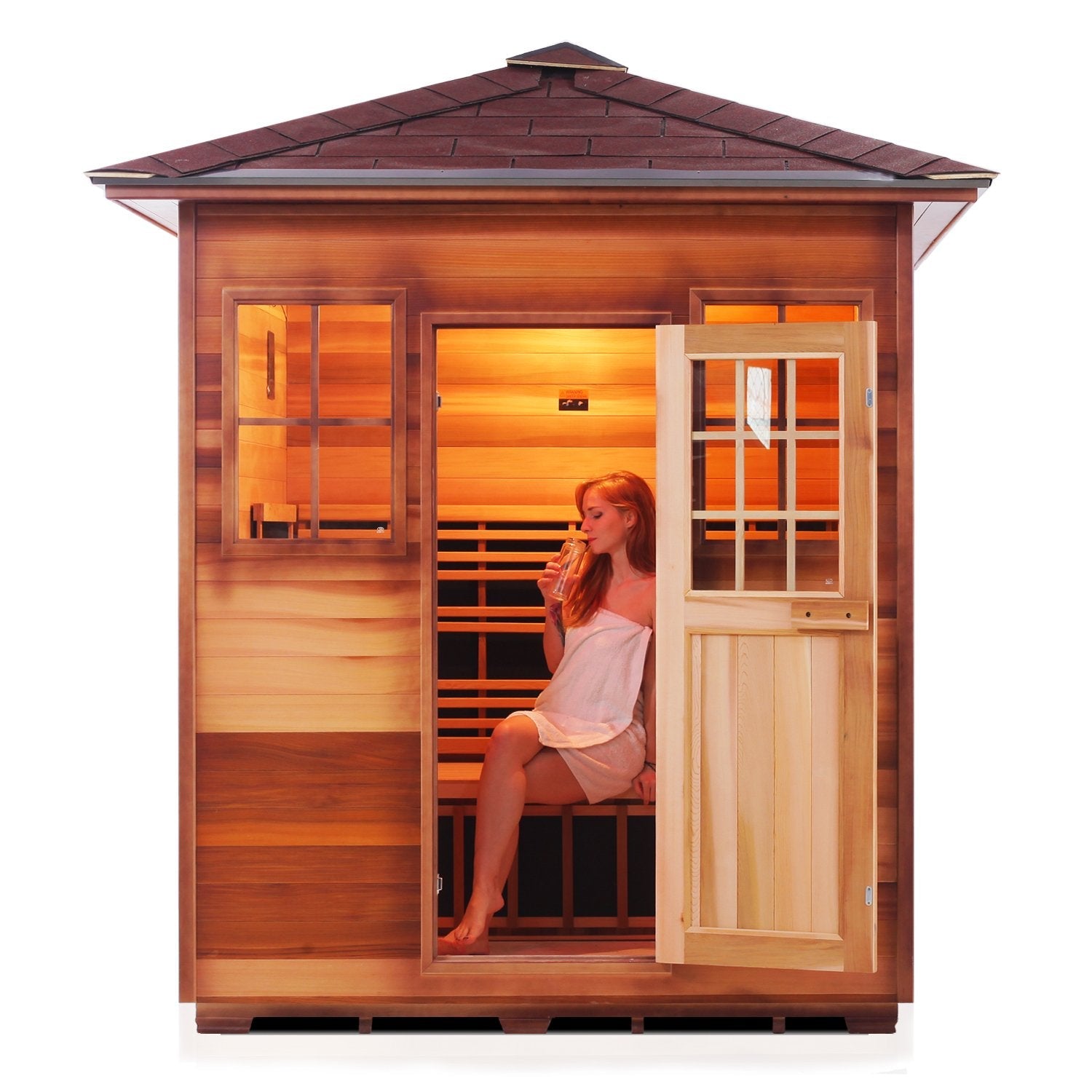 Sierra Full Spectrum Infrared Sauna (4 Person) Saunas Enlighten Sauna Peak None